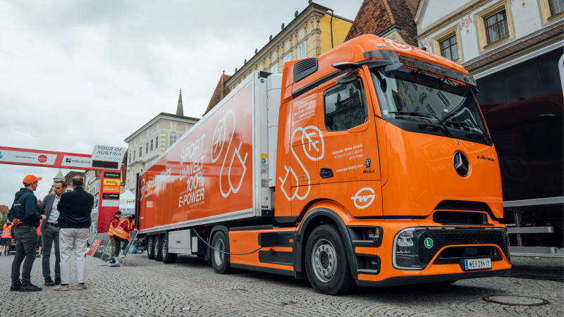  Gebrüder Weiss setzen auf E-Lkw für Tour of Austria