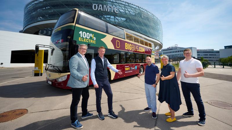  ÖAMTC stattet Wiener Sightseeing-Busse mit Ladeinfrastruktur aus