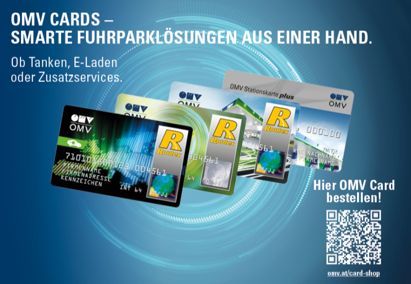OMV Cards für smartes und flexibles Tanken und Laden  