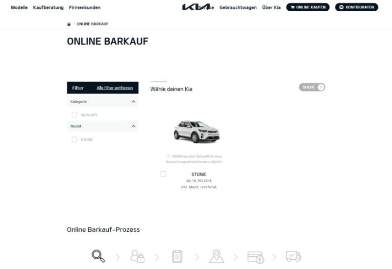  Kia startet Online-Verkauf in Österreich