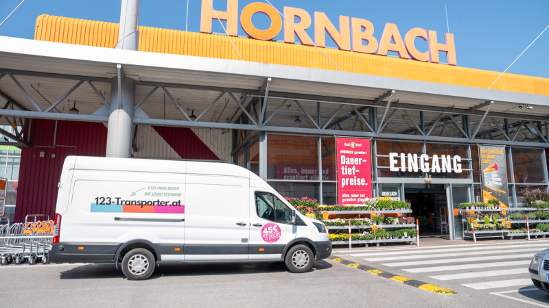 123-Transporter und Hornbach erweitern Kooperation