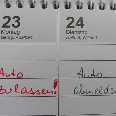  Tageszulassungen deutlich gesunken