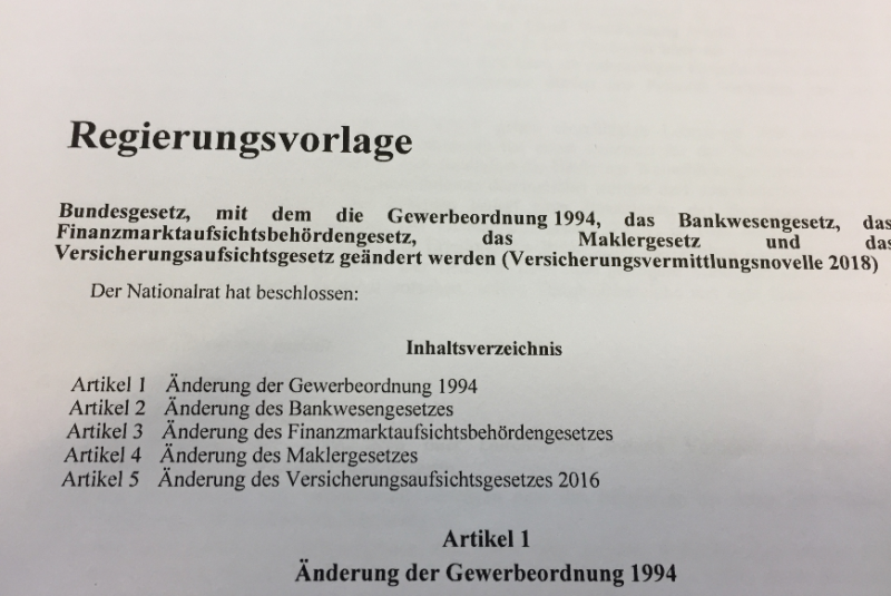  Gelungene Regierungsvorlage