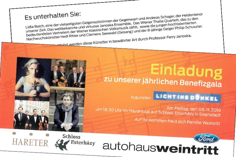  Weintritts jährliche Benefizgala