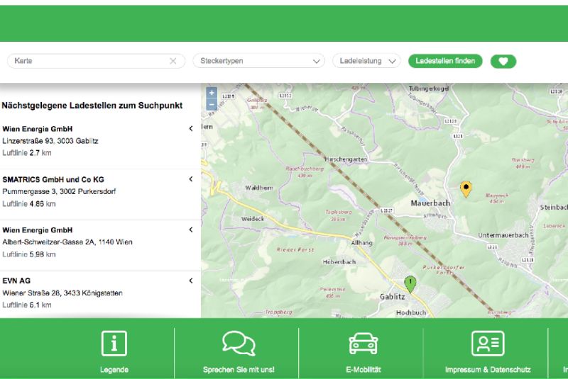  Alle Ladestellen in einer Datenbank