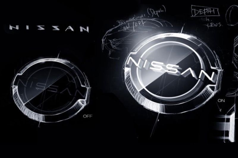  Auch Nissans Logo wird 2D