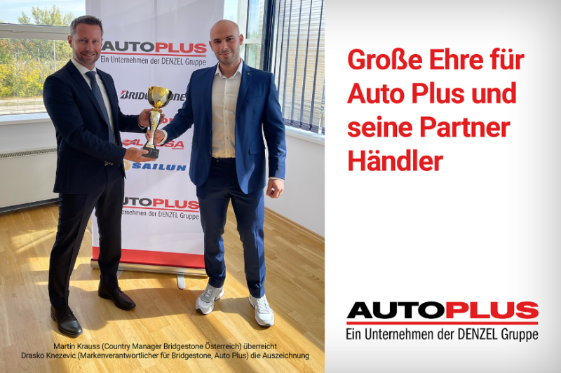  Bridgestone verleiht Auto Plus Award für exzellenten Vertriebsservice