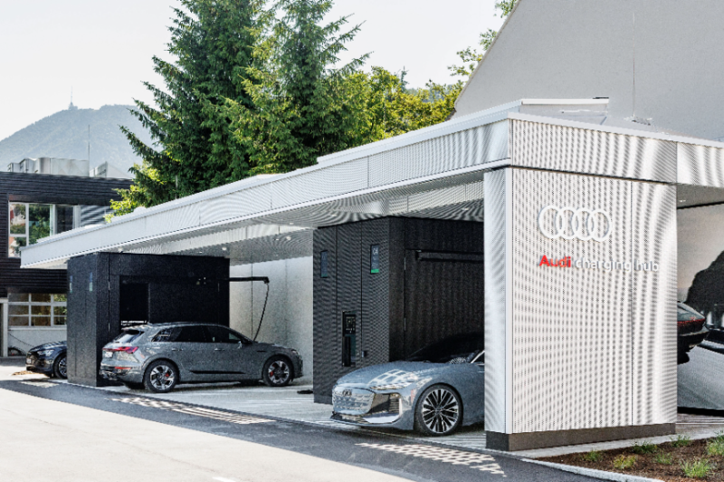  Erster Audi charging hub in Österreich eröffnet