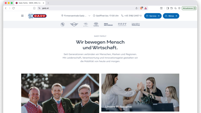 Gady Family eröffnet neuen digitalen Standort