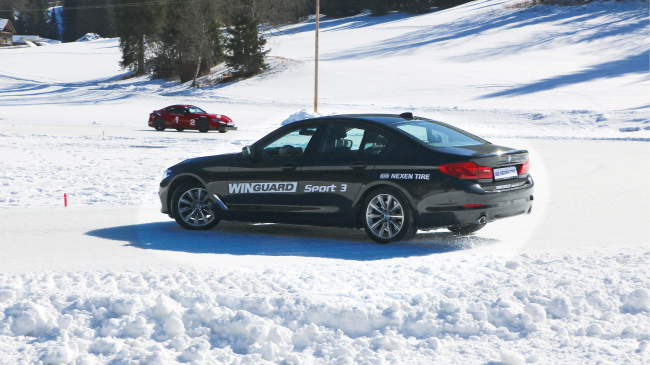 Kontrolle bei Schnee und Nässe