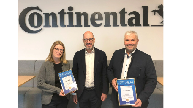 Auszeichnung für Continental Reifen Austria