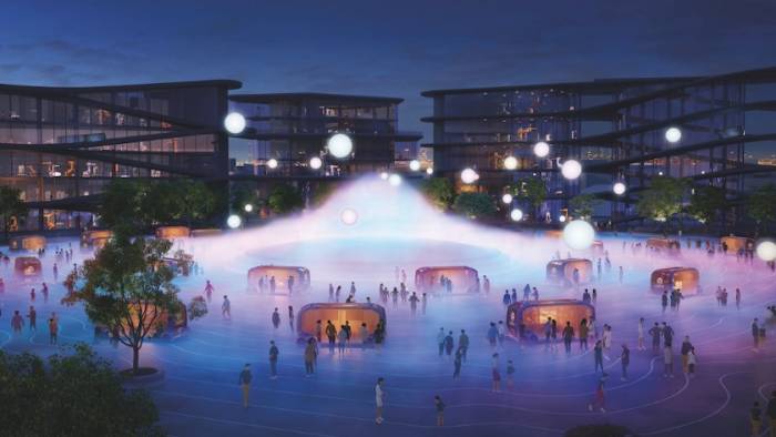 Modellstadt am Fuß des Mount Fuji