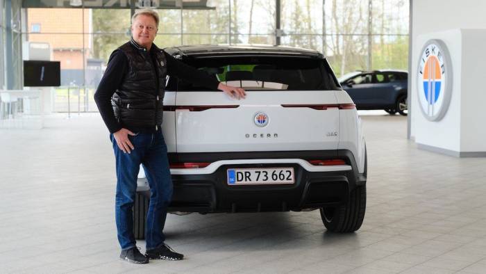 Erster Fisker Ocean fährt in Dänemark