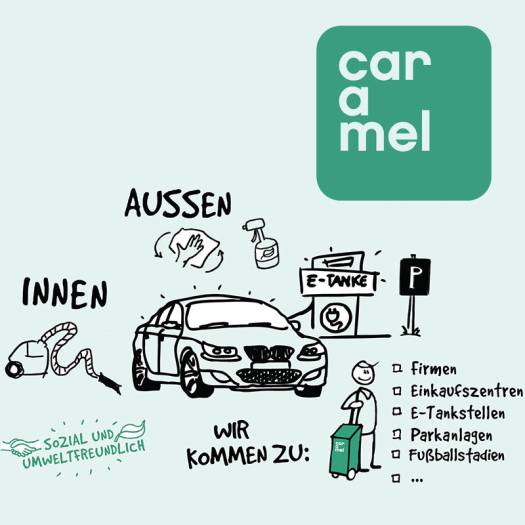  CARamel: Die erste mobile, soziale und umweltfreundliche Autoreinigung
