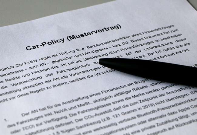  Car Policy: Spielregeln für den Fuhrpark