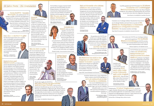  10 Jahre Flotte – Die Gratulanten