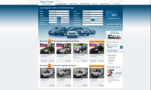  Neues Gesicht für Pappas Gebrauchtwagenbörsen