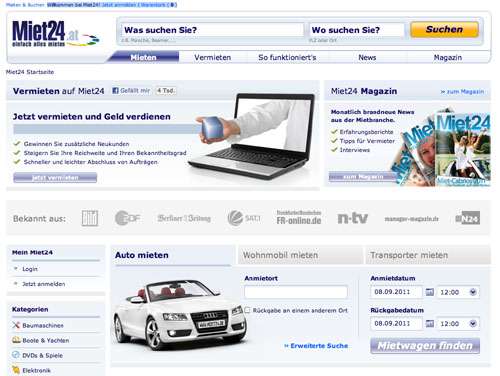  Online-Autovermietung auf Erfolgskurs