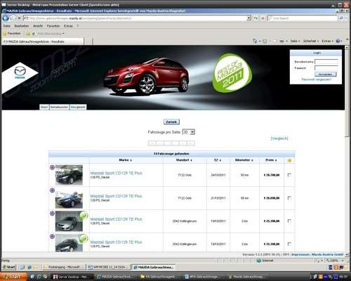  Viele Mazdas, nicht ganz neu