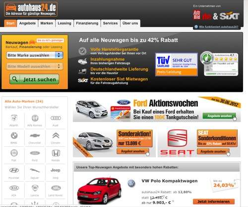  Neue Besitzverhältnisse bei autohaus24.de