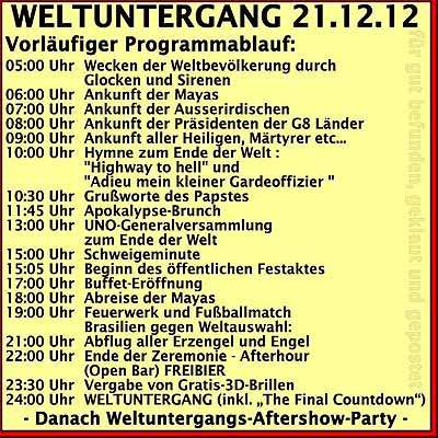  Die Welt steht auf kein’ Fall mehr lang