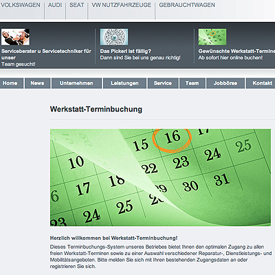  Per Mausklick zum Werkstatttermin