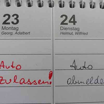  Deutlich weniger Tageszulassungen