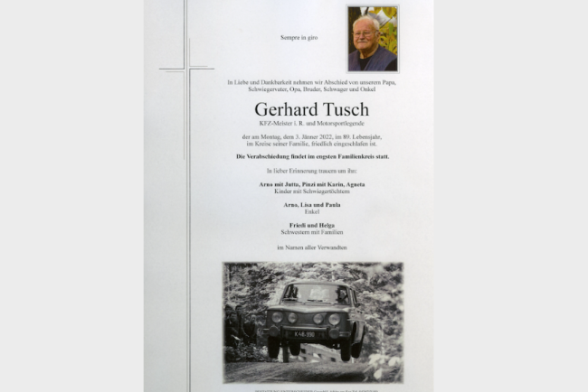  Autohändler Tusch verstorben