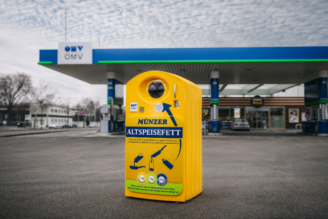  Altspeisefett-Sammlung an 17 OMV Tankstellen in Wien 