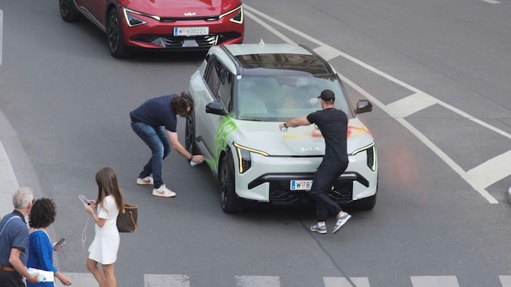 Sprayattacke auf Auto in Wien war Kunstaktion